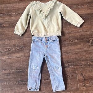 3T Sweater and Light Blue Jeans Set